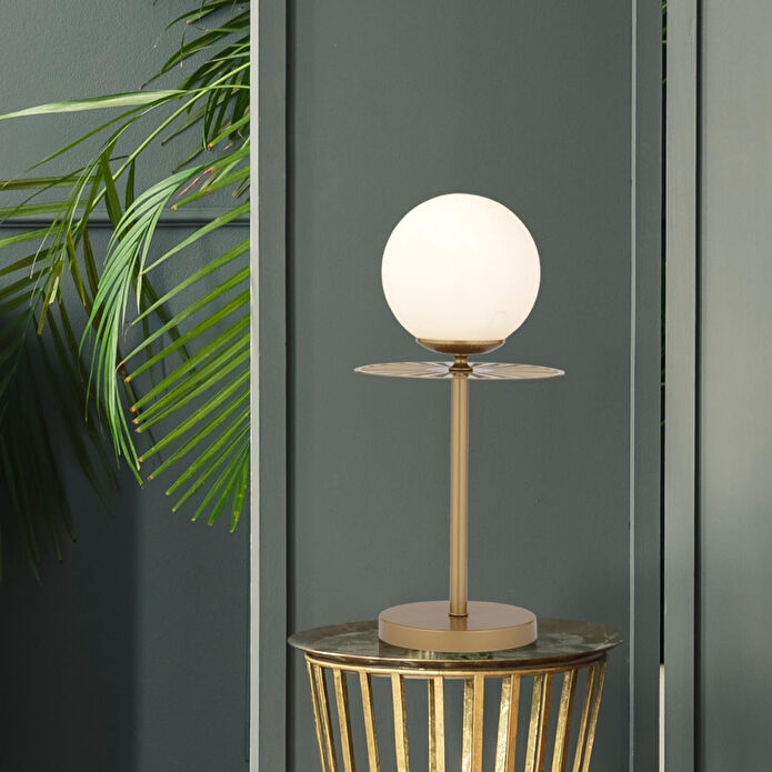 Apliqa Rakes Eskitme Boyalı Abajur Salon-yatak Odası Modern Tasarım Masa Lambası