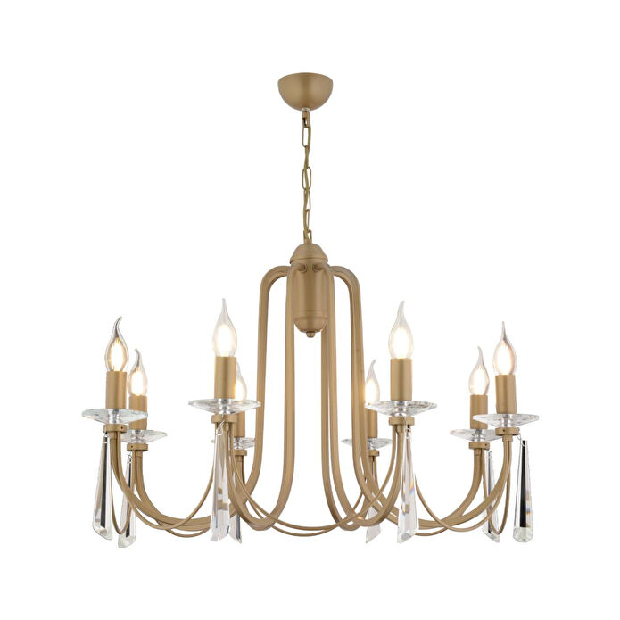 Apliqa Damian 8'li Yuvarlak Eskitme Modern Oturma Odası Salon Avize