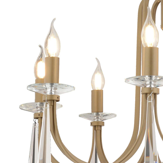 Apliqa Damian 8'li Yuvarlak Eskitme Modern Oturma Odası Salon Avize