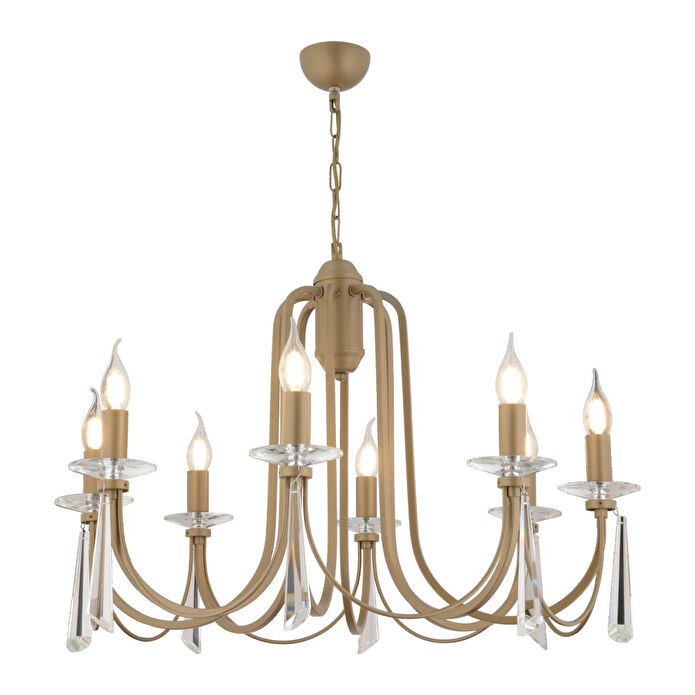 Apliqa Damian 8'li Yuvarlak Eskitme Modern Oturma Odası Salon Avize