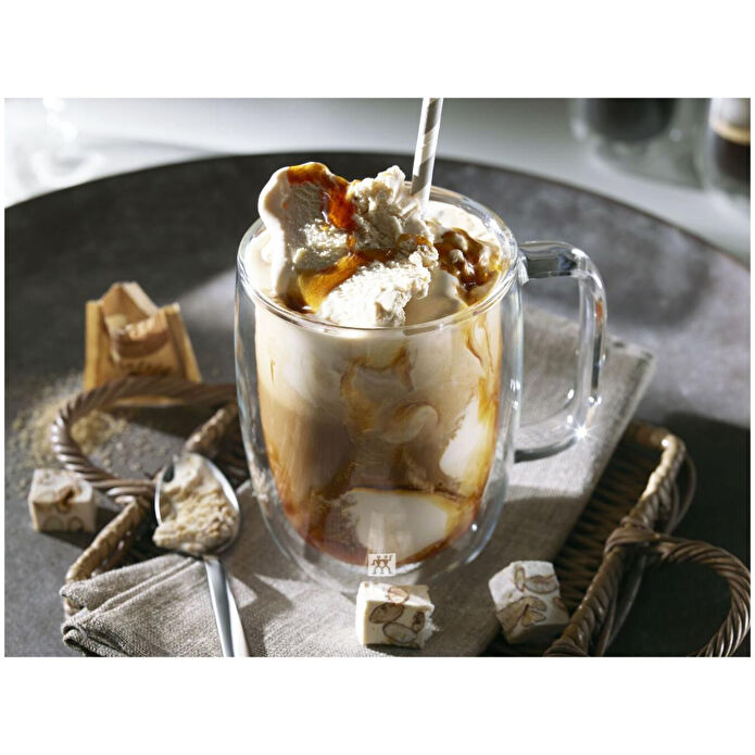 Zwilling Çift Camlı Kulplu 2'li Kahve Bardağı Seti - 355 Ml