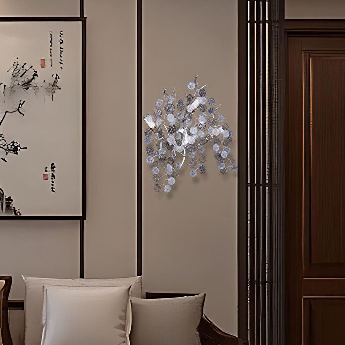 Apliqa Masal Krom Kristal Taşlı Modern, Oturma Odası,duvar Lambası Salon Aplik