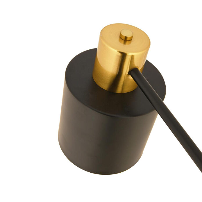 Apliqa Gerodi Siyah Retro Başlıklı Modern Dekoratif Köşe Lambader