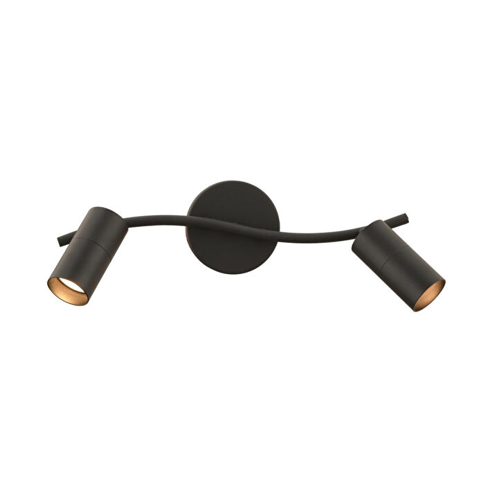 Apliqa Dusan Siyah 2li Modern Duvar Lambası Spot Aplik