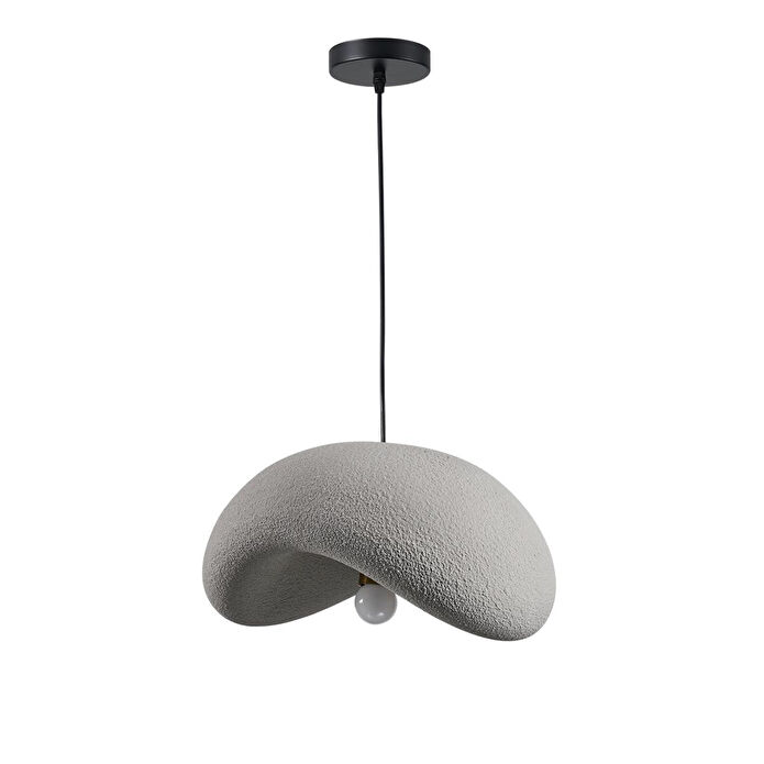 Apliqa Voliny Tekli Gri Beton Modern Sarkıt Oturma Odası Salon Sarkıt Avize