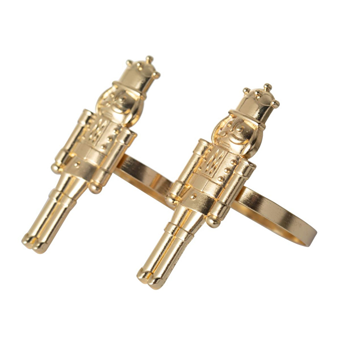 Mudo Home Nutcracker Metal Peçete Halkasi 2'li̇ Seti̇