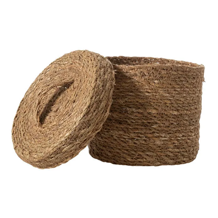 Mudo Home Simon Kapakli Düzenleyi̇ci̇ Naturel 17x17x15