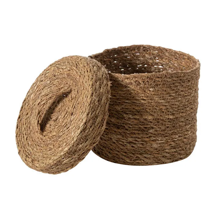 Mudo Home Simon Kapakli Düzenleyi̇ci̇ Naturel 17x17x15