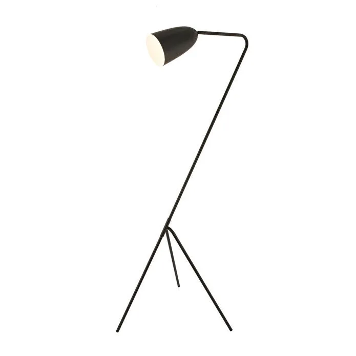 Apliqa Yaman Siyah Retro Başlıklı Modern Dekoratif Köşe Lambader