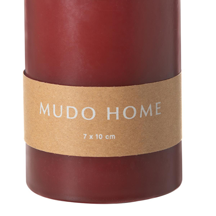 Mudo Home Sütun Mum Bordo 7x10cm