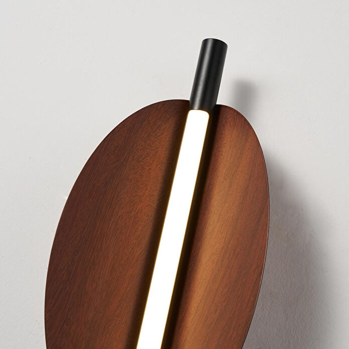 Apliqa Vion Siyah Yaprak Desenli Ledli Aplik