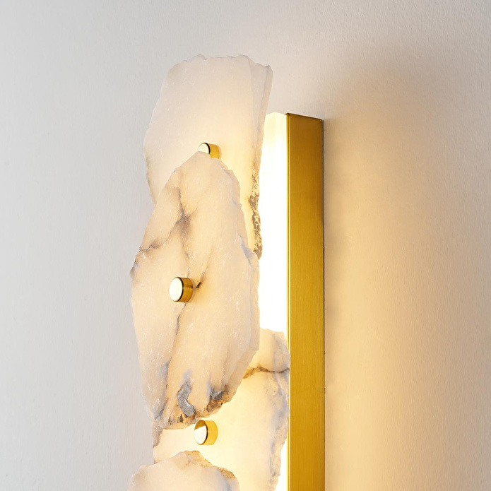 Apliqa Valora 4'lü Mermer Desenli Traverten Modern Led Aplik