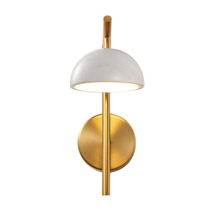 Apliqa Caelis Mermer Desenli Traverten Modern Salon Led Aplik