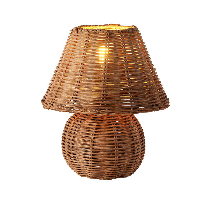 Apliqa Gırona Rattan Hasır Abajur Masa Lambası