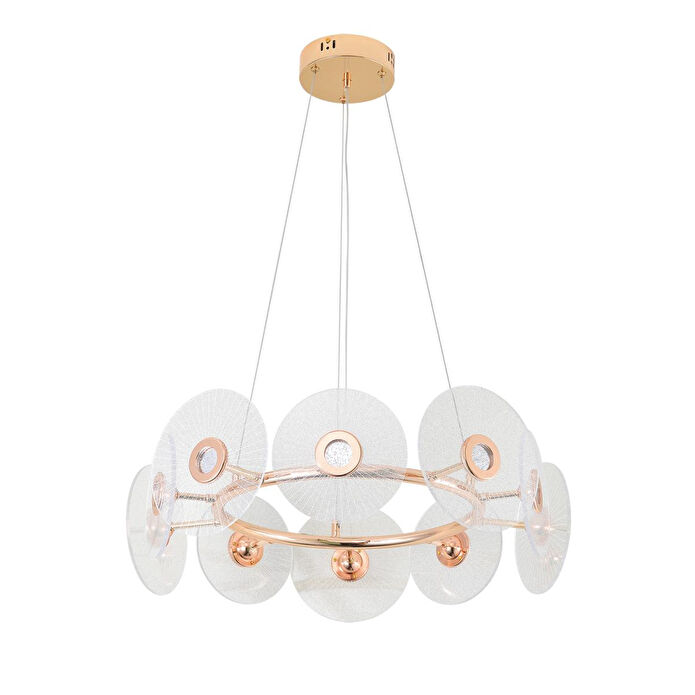 Apliqa Vetro 10'lu Yuvarlak Led Salon Avize