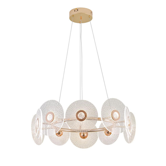 Apliqa Vetro 10'lu Yuvarlak Led Salon Avize