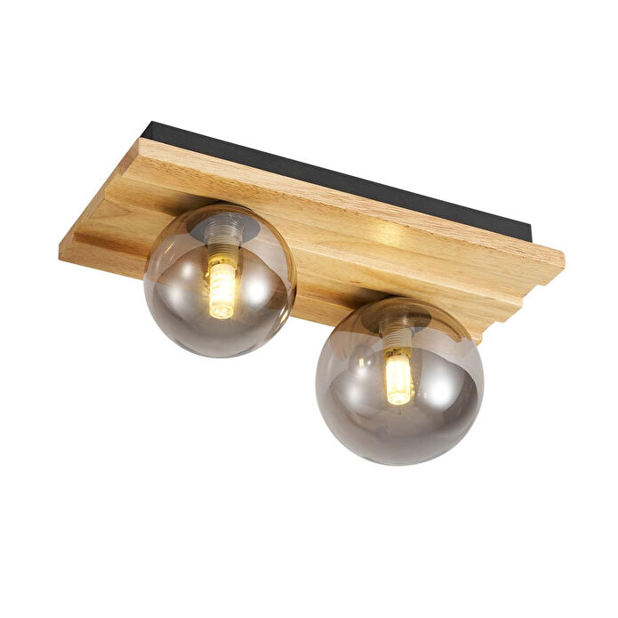 Apliqa Meggy 2'li Ahşap Plafonyer Avize