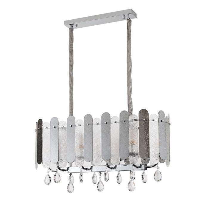 Apliqa Madera 80'lik Krom Füme Camlı Kristal Taşlı Avize