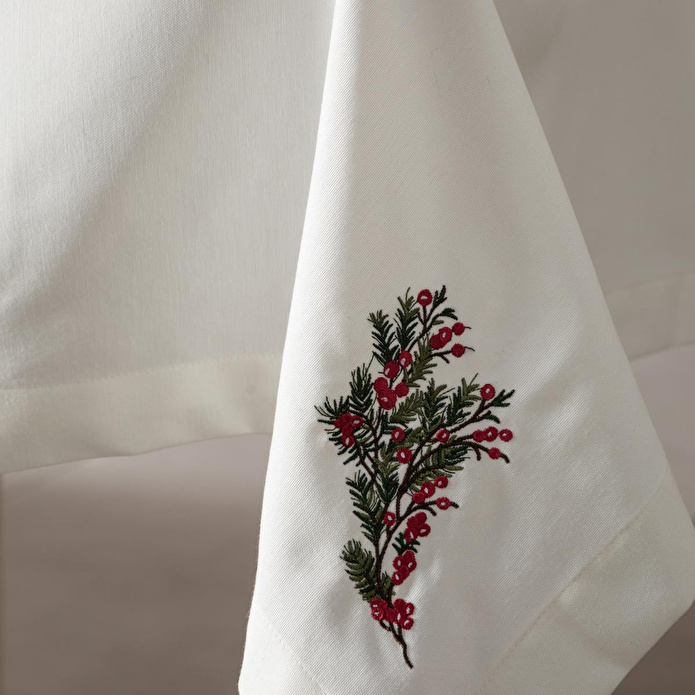 Mudo Home Joy Nakişli Masa Örtüsü Ekru 150x250