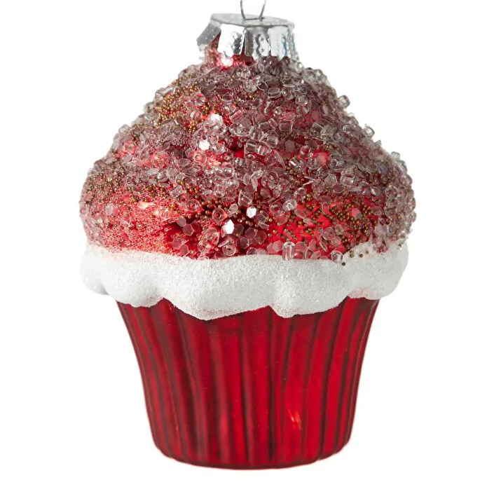Mudo Home Red Cupcake Ağaç Süsü 10 Cm