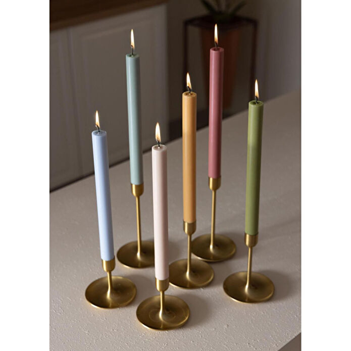 The Mia Uzun Şamdan Mumu Mavi 30 Cm