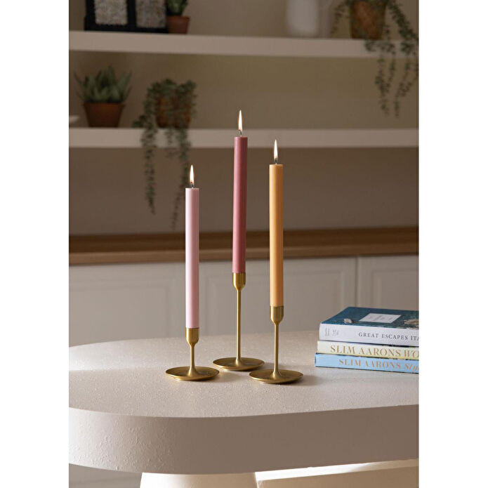 The Mia Uzun Şamdan Mumu Pembe 30 Cm