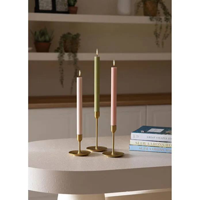 The Mia Uzun Şamdan Mumu Bej 30 Cm