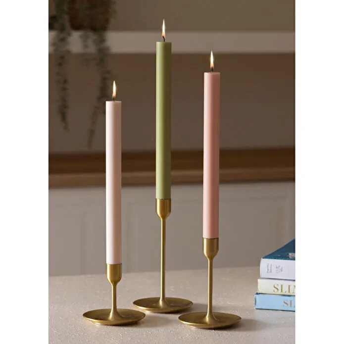 The Mia Uzun Şamdan Mumu Bej 30 Cm