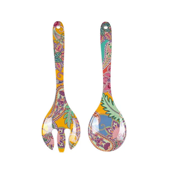 Lucky Art Paiselle Melamin 3lu Salata Servis Seti