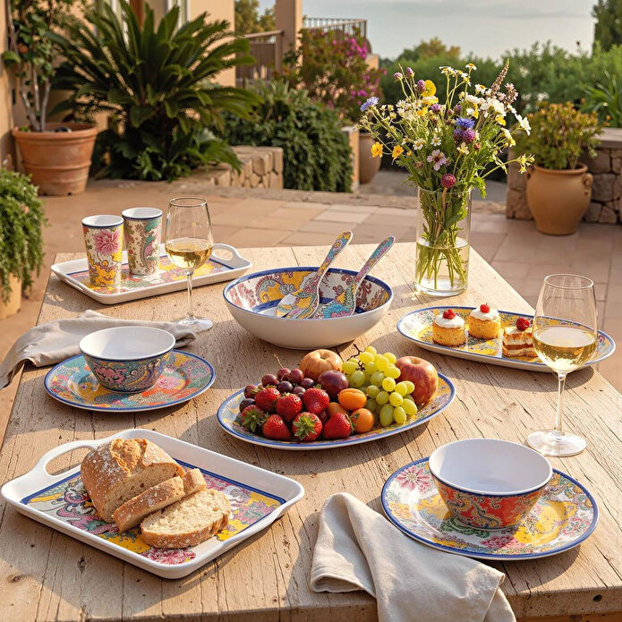 Lucky Art Paiselle Melamin Tepsi 43cm