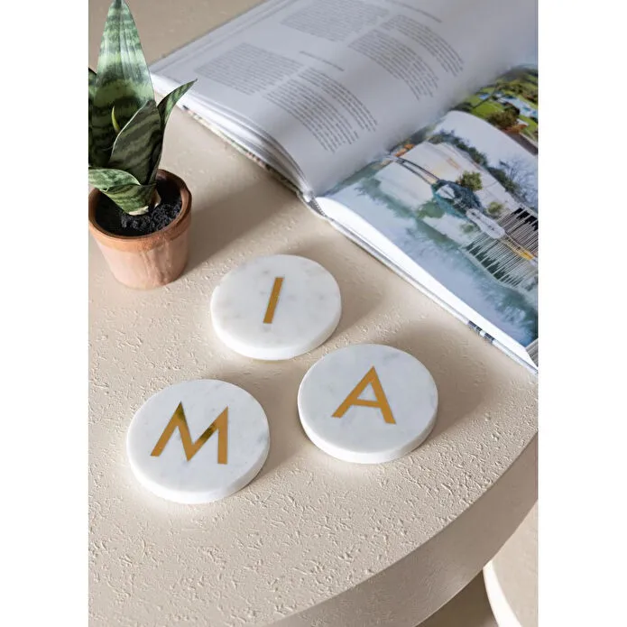 The Mia Mermer Bardak Altlığı Z