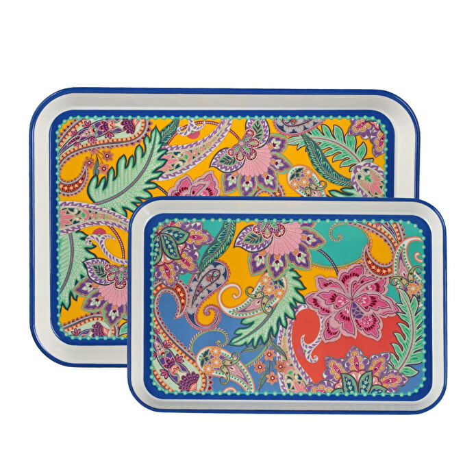 Lucky Art Paiselle Melamin 2li Tepsi Seti