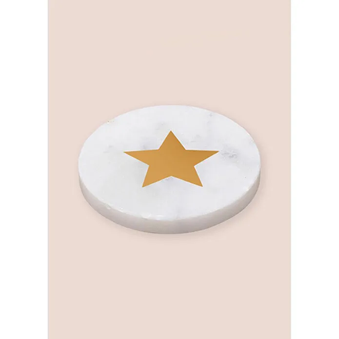 The Mia Mermer Bardak Altlığı Yildiz