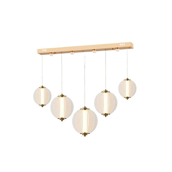 Apliqa Penny 90 Watt 5'li Sıralı Bakır Led Sarkıt Avize