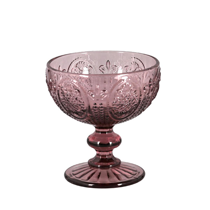 Lucky Art Velora Lucky Art 4lu Cam Ayaklı Kase Seti Mor