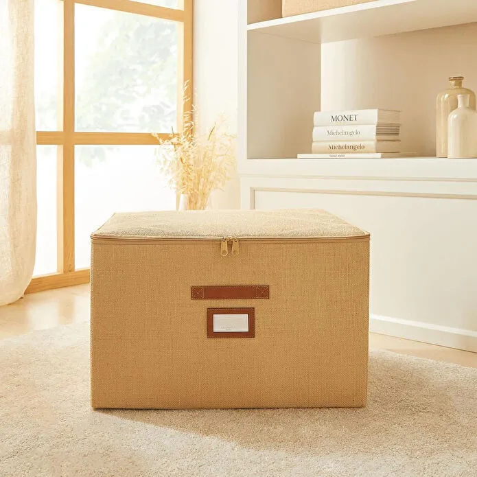 Ocean Home Textile Jüt Destekli Kutu Hurç 48 X 40 X 30 Cm