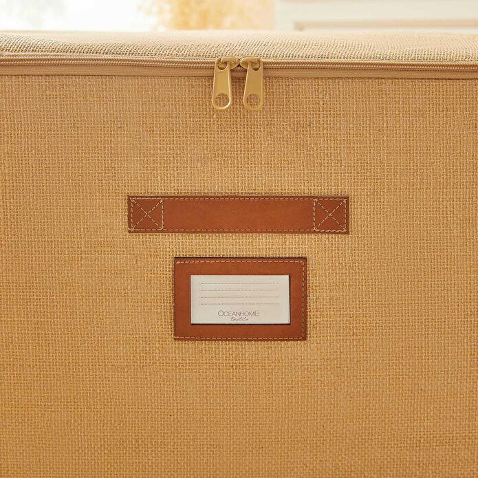 Ocean Home Textile Jüt Destekli Kutu Hurç 48 X 40 X 30 Cm