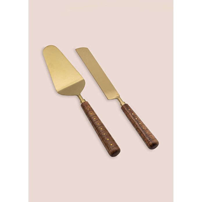 The Mia Wood Pasta Servis Takımı 2 Parça