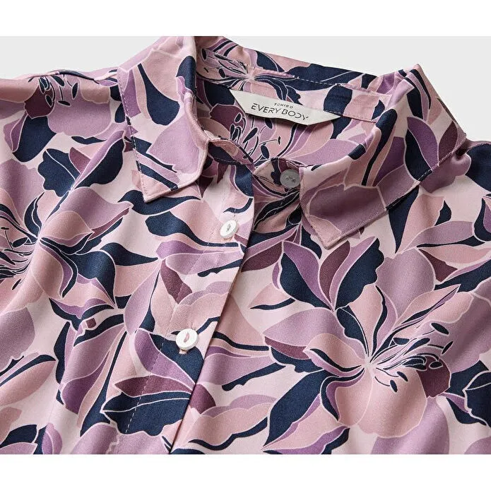 Tchibo Kadın Pijama Takımı, Dokuma, Tamamı Baskılı