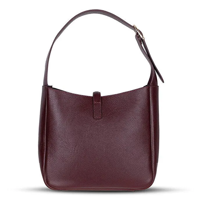 Bloominbag Ravello Cimbrone Merlot Burgundy Leather Shoulder Bag / Deri Omuz Çantası