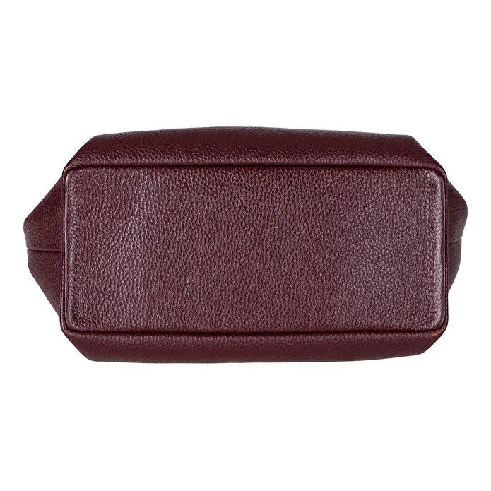 Bloominbag Marella Soft City Merlot Burgundy Leather Shoulder Bag / Deri Omuz Çantası