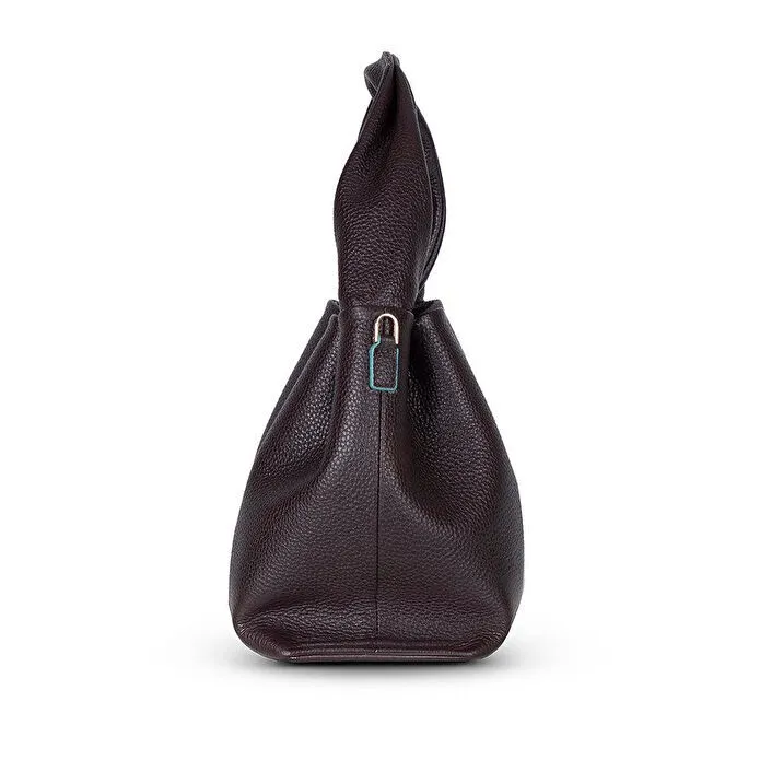 Bloominbag Marella Soft City Espresso Brown Leather Shoulder Bag / Deri Omuz Çantası