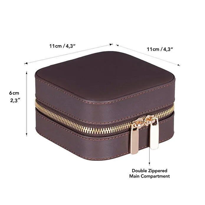 Bloominbag Amanda Mushroom Taupe Medium Gerçek Deri Takı & Mücevher Kutusu