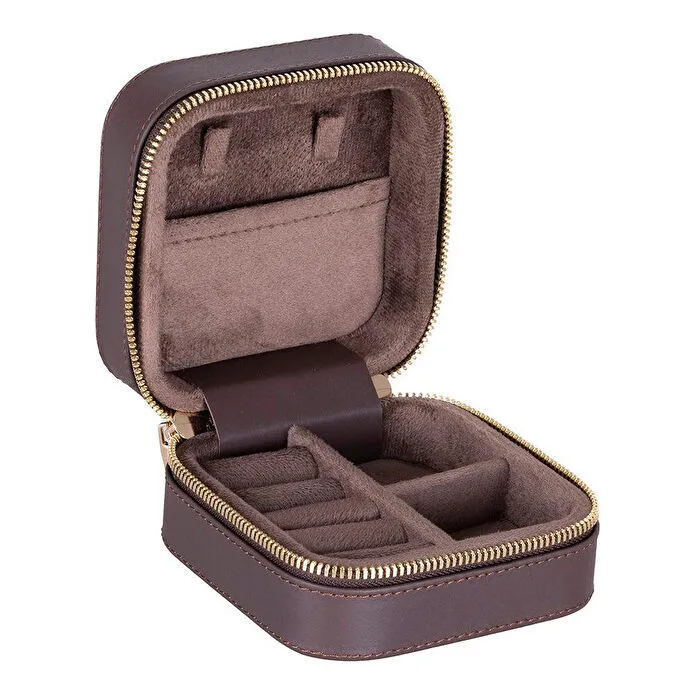 Bloominbag Amanda Mushroom Taupe Medium Gerçek Deri Takı & Mücevher Kutusu