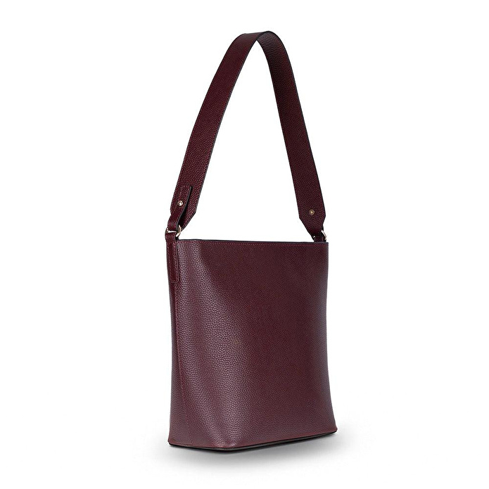 Bloominbag Milano Zip Tote – Oxblood Burgundy Hakiki Deri Askılı Kadın Omuz Çantası