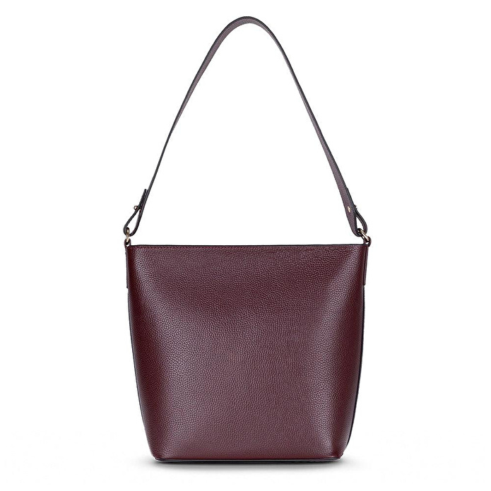 Bloominbag Milano Zip Tote – Oxblood Burgundy Hakiki Deri Askılı Kadın Omuz Çantası
