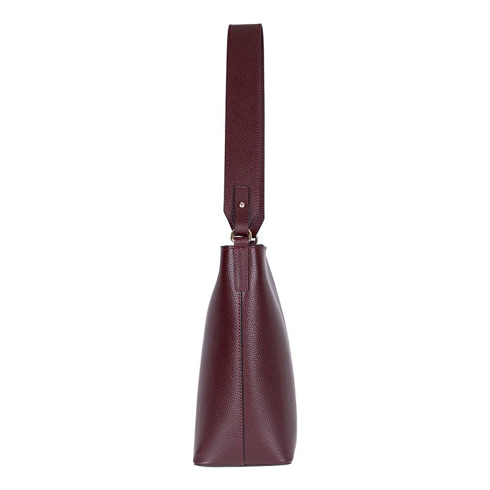 Bloominbag Milano Zip Tote – Oxblood Burgundy Hakiki Deri Askılı Kadın Omuz Çantası