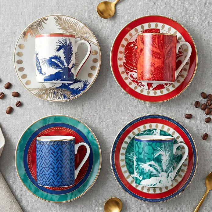 Lucky Art Palmera Bone 4lu Kahve Fincani Seti 100cc