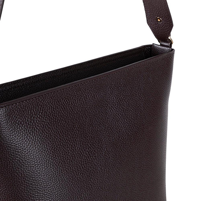Bloominbag Milano Zip Tote – Toffee Brown Hakiki Deri Askılı Kadın Omuz Çantası
