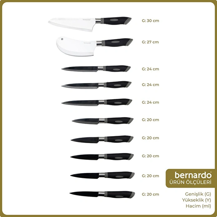 Bernardo Maestro 10 Parça Bıçak Seti